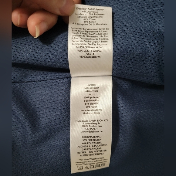 Eddie Bauer Cream Colored Rangefinder Full Zip Up Sherpa Jacket - Picture 11 of 11